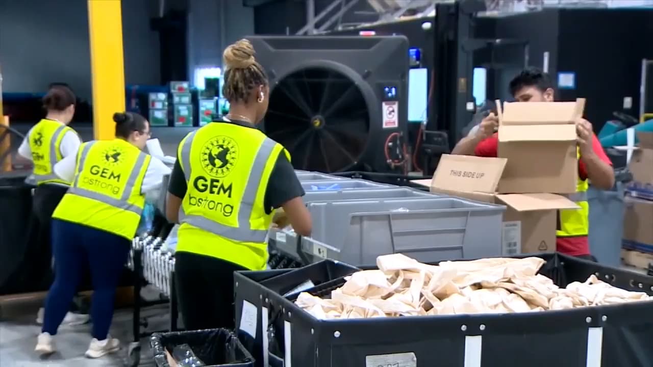 Volunteers Pack Aid Boxes to Deliver to the Caribbean Ahead of Tropical Storm Melissa